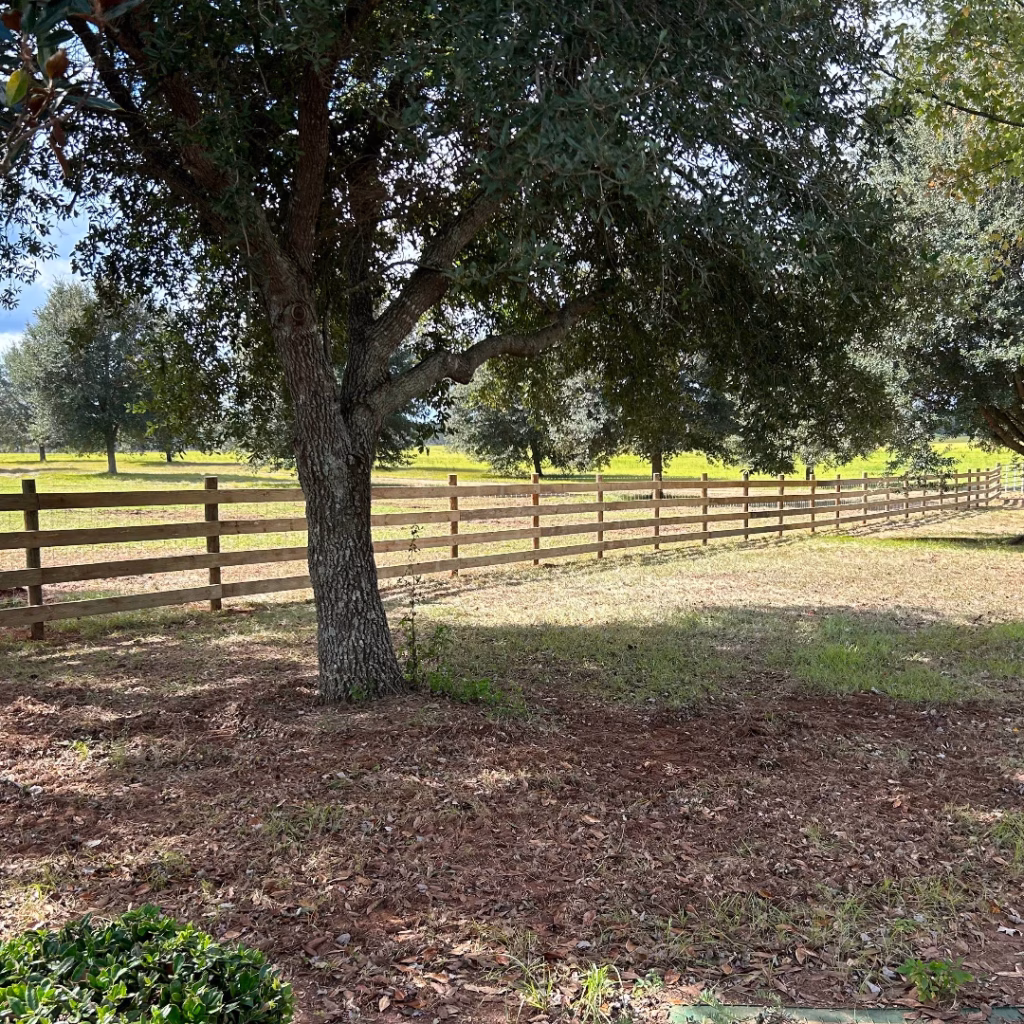 board fence on farm