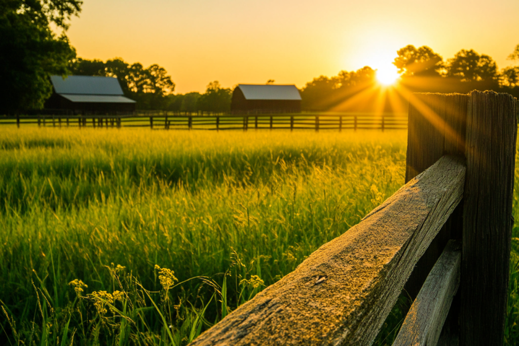 Beautiful wood farm fence in alabama - bomann fencing
